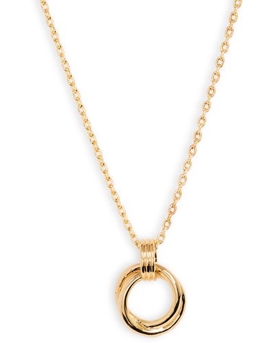 Nordstrom Open Double Circle Necklace - Metallic
