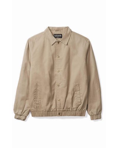 Noize Wiley Waxed Cotton Bomber Jacket - Natural