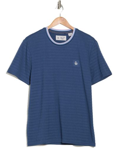 Original Penguin Contrast Crewneck T-shirt - Blue