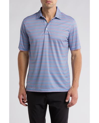 Greg Norman Glory Stripe Golf Polo - Blue