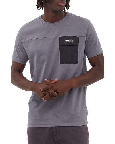 Bench Rakim Cotton Contrast Pocket T-shirt - Gray