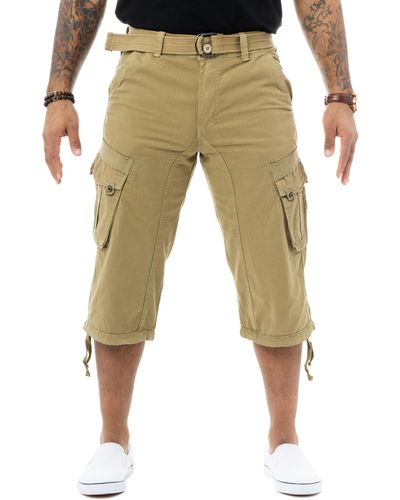Xray Jeans Belted Cargo Shorts - Natural