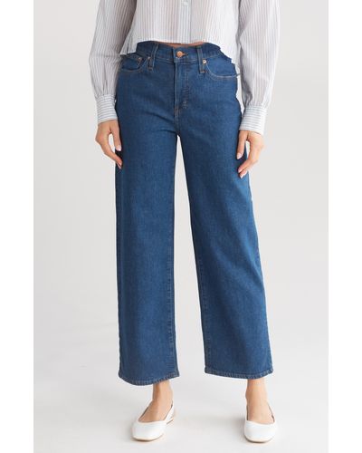 Madewell The Perfect Wide Leg Jeans - Blue