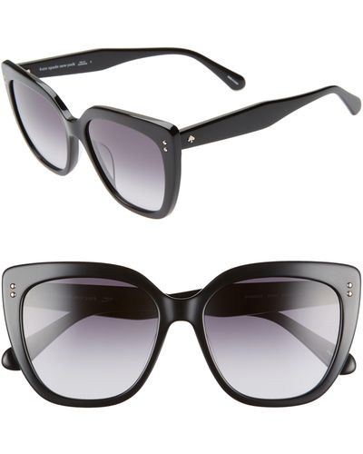 Kate Spade 55mm Kiyannas Cat Eye Sunglasses - Black