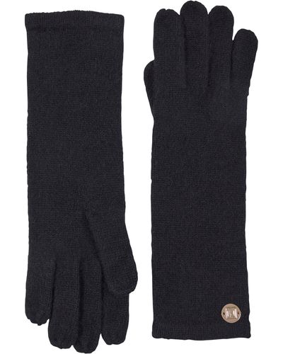 Bruno Magli Cashmere Jersey Knit Gloves - Black