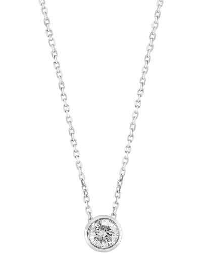 Effy 14k White Gold Lab Grown Diamond Pendant Necklace
