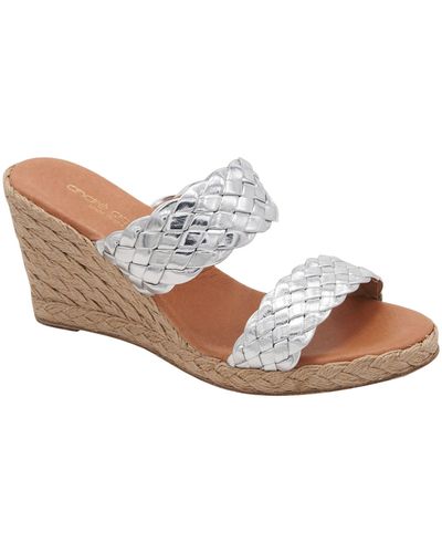 Andre Assous Aria Wedge Sandal - White
