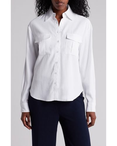 Nordstrom Utility Long Sleeve Button-up Shirt - White