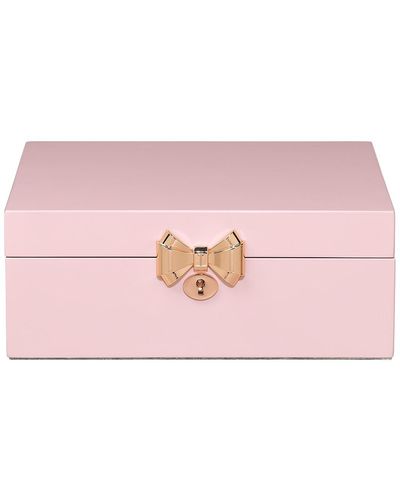 Ted Baker Lacquered Hero Pink Jewelry Box With Musical Ballerina
