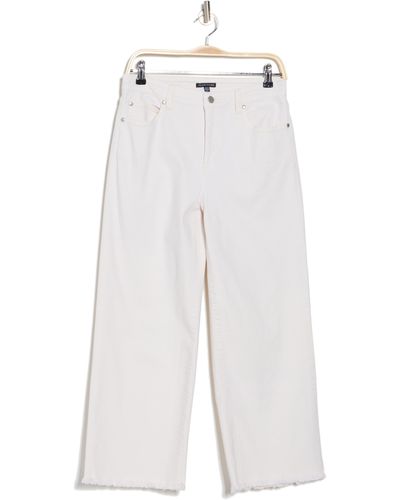 Eileen Fisher Wide Leg Crop Jeans - White