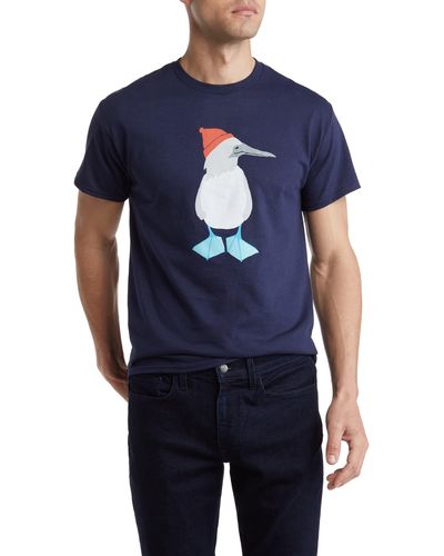 Altru Blue Footed Booby Cotton Graphic T-shirt