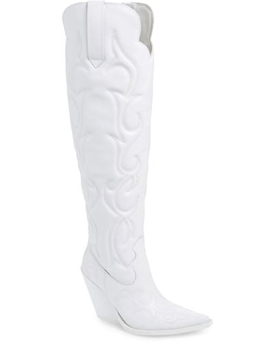 Jeffrey Campbell Amigos Over The Knee Boot - White