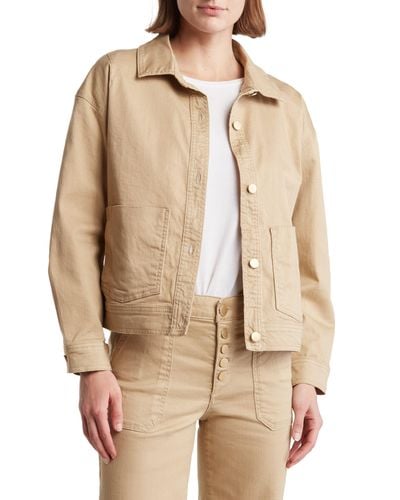 Democracy Cropped Twill Utility Jacket - Natural