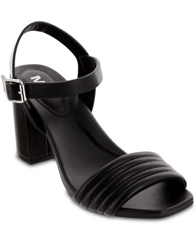 MIA Jesy Quilted Block Heel Sandal In Mh1639-blk-napp At Nordstrom Rack - Black