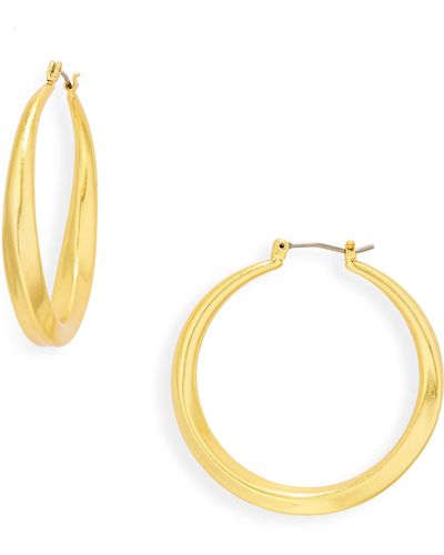 Madewell Archway Large Hoop Earrings - Metallic