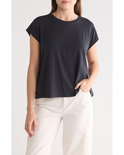 Eileen Fisher Short Sleeve ® Lyocell T-shirt - Black