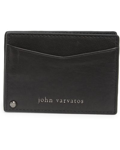 John Varvatos Heritage Dual Swing Card Case - Black