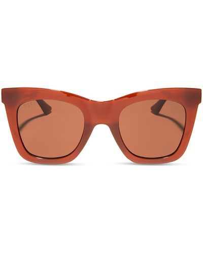 DIFF 50mm Talia Cat Eye Sunglasses - Brown