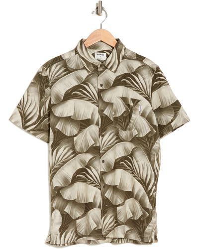 Hurley Rincon Floral Short Sleeve Button-up Shirt - Gray