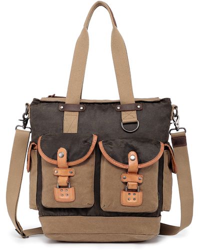 The Same Direction Tapa Canvas Tote Bag - Brown