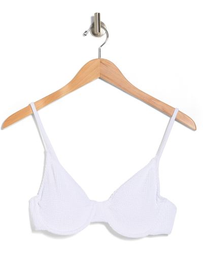 Cyn and Luca Penny Pucker Swim Top - White