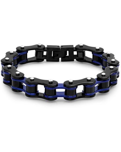 HMY Jewelry Two-tone Bracelet - Blue