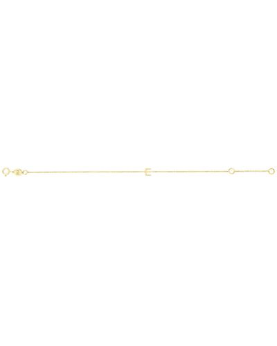 KARAT RUSH 14k Gold Initial E Bracelet - Yellow