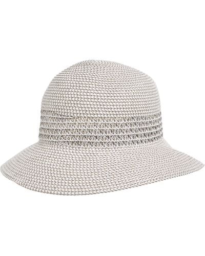 Nine West Woven Cloche Hat - White