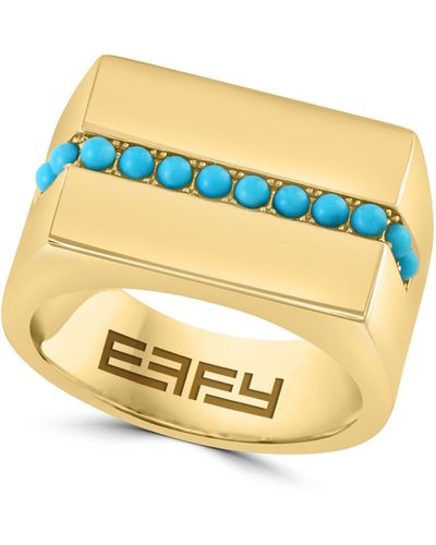 Effy Turquoise Trim Ring - Metallic