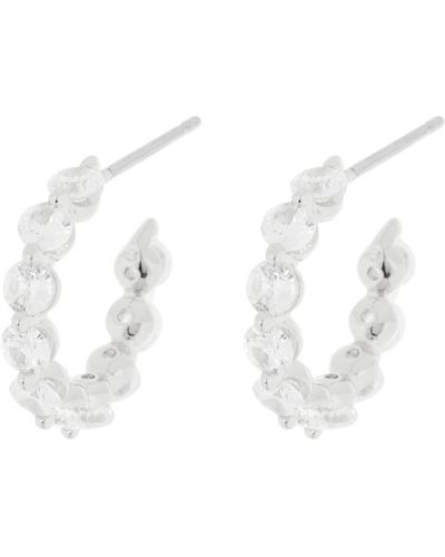 Nadri Cubic Zirconia Hoop Earrings - White