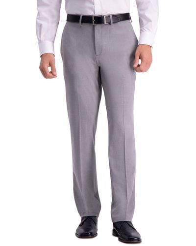 Kenneth Cole Reaction 4-way Stretch Slim Fit Dress Pants - Gray