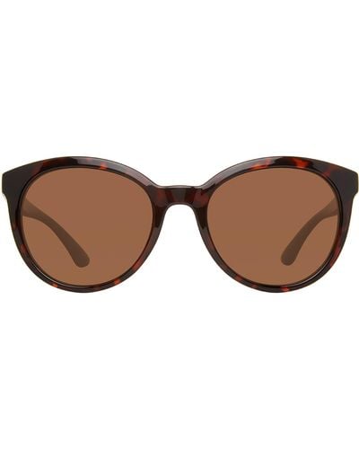 Eddie Bauer 54mm Round Polarized Sunglasses - Brown