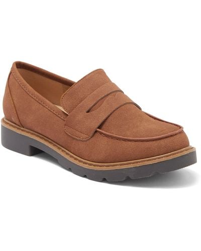 Taryn Rose Penny Loafer - Brown