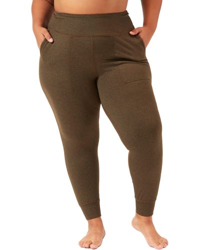 Threads For Thought Performance Jersey Pocket Leggings - Green