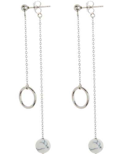 THE KNOTTY ONES Front/back Drop Earrings - White
