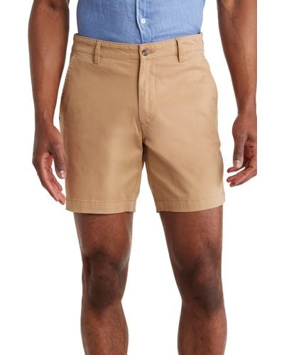 Slate & Stone Cotton Twill Chino Shorts - Natural