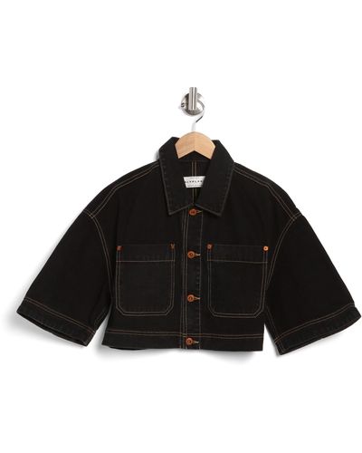 SLVRLAKE Denim Morrison Organic Cotton Denim Jacket - Black