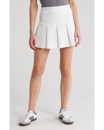 19 Cooper Pleated Knit Skirt - White