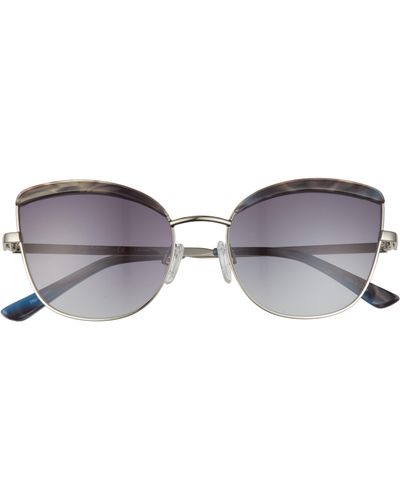 Isaac Mizrahi New York 55mm Gradient Cat Eye Sunglasses - Gray