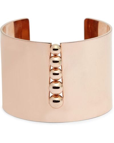 THE KNOTTY ONES Bead Inset Wide Cuff - Pink