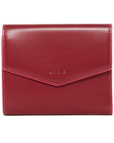 Lodis Lana Trifold Leather Wallet - Red