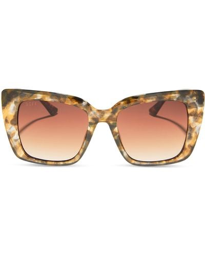 DIFF 54mm Cat Eye Sunglasses - Brown