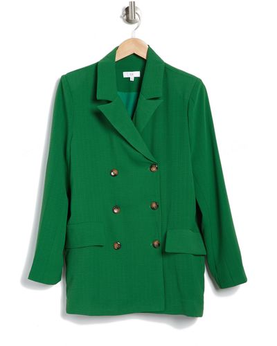NSR Green Double Breasted Blazer At Nordstrom Rack