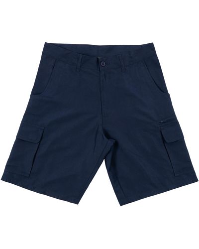 Burnside Microfiber Cargo Shorts - Blue
