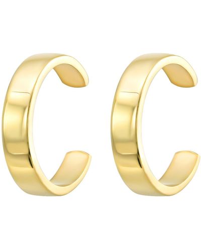 CANDELA JEWELRY 14k Yellow Gold Cuff Earrings - Metallic