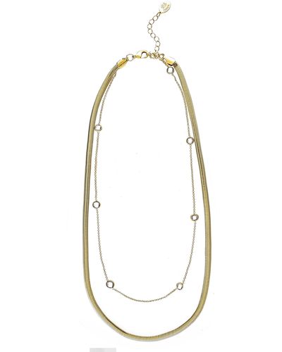 Rivka Friedman Cz Layered Chain Necklace - White