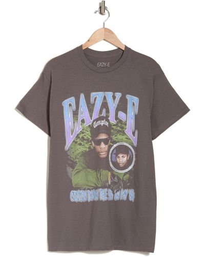 Merch Traffic Eazy E Cotton Graphic T-shirt - Gray