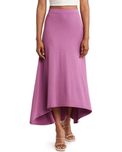 Go Couture Asymmetric High-low Skirt - Purple