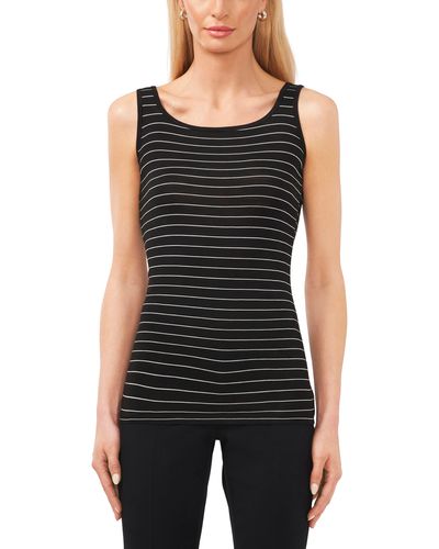 Halogen® Striped Favorite Tank Top - Black