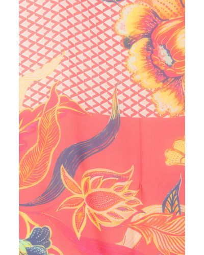 Vince Camuto Exotic Floral Square Scarf - Pink